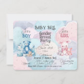 ベビーの性別発表招待状 招待状 (正面)