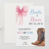 ベビーの性別発表 招待状 (正面/裏面)