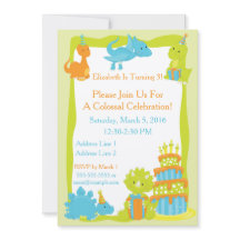 ベビーの恐竜のパーティの招待状