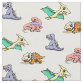 ベビーの恐竜の生地 ファブリック (クローズアップ)