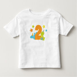ベビーの恐竜の2歳の誕生日のワイシャツ トドラーTシャツ