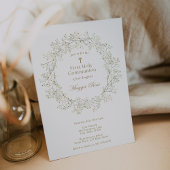 ベビーの息の花の最初の聖餐式 招待状