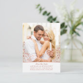 ベビーの息バラ金ゴールド効果写真の保存日付 案内ポストカード (スタンド正面)