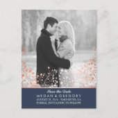 ベビーの息バラ金ゴールド効果写真の保存日付 案内ポストカード (正面)