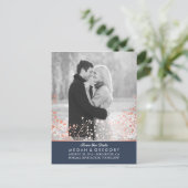 ベビーの息バラ金ゴールド効果写真の保存日付 案内ポストカード (スタンド正面)