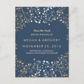 ベビーの息金ゴールドと海軍は日付を保存 案内ポストカード (正面)