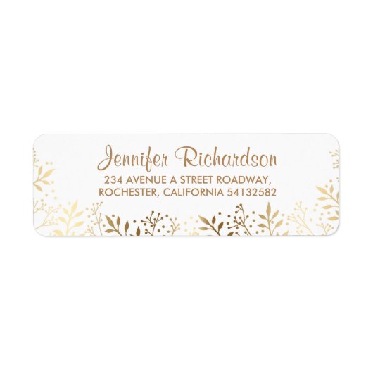 ベビーの息金ゴールドと白結婚の ラベル (正面)