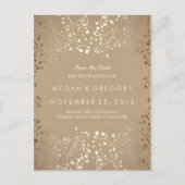 ベビーの息金ゴールドクラフト日付を保存 案内ポストカード (正面)