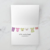 ベビーの手祝い カード (内部)