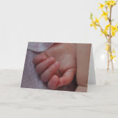 ベビーの手 カード (黄色い花)