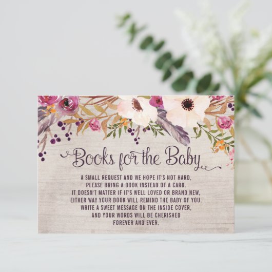 ベビーの挿入物カードのための素朴な種族の花の本 エンクロージャーカード (スタンド正面)