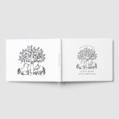 ベビーの旅ウッドランドアニマルズベビーシャワー ゲストブック (全面)