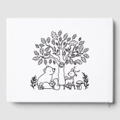 ベビーの旅ブルーウッドランド動物ベビーシャワー ゲストブック (裏面)