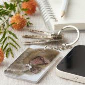 ベビーの日本のなマカク属|の雪猿 キーホルダー (正面右)