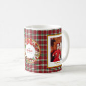 ベビーの最初のクリスマス 名前入りフォトキーホルダー コーヒーマグカップ (正面右)