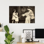 ベビーの最初のステップヴィンテージ1918 ポスター (ホームオフィス)