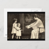 ベビーの最初のステップヴィンテージ1918 ポストカード (正面/裏面)