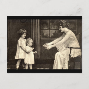 ベビーの最初のステップヴィンテージ1918 ポストカード