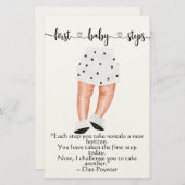 ベビーの最初のステップ引用文ひな形 便箋 (正面/裏面)