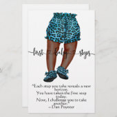 ベビーの最初のステップ引用文 便箋 (正面/裏面)