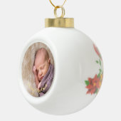 ベビーの最初のフォトエレガント金ゴールド文字のカスタム作成 セラミックボールオーナメント (右)