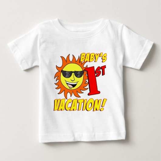 ベビーの最初の休暇 ベビーTシャツ (正面)