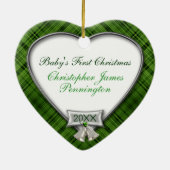 ベビーの最初の写真フレーム セラミックオーナメント (裏面)