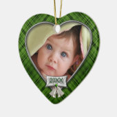 ベビーの最初の写真フレーム セラミックオーナメント (左)