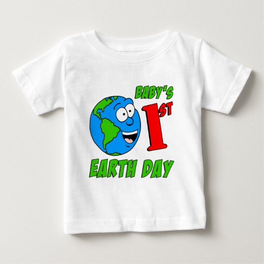 ベビーの最初の地球の日 ベビーTシャツ (正面)