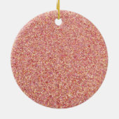 ベビーの最初の自撮り(ピンクの背景) セラミックオーナメント (裏面)