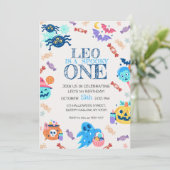 ベビーの最初の誕生日ハローウィンパーティ招待状 招待状 (スタンド正面)