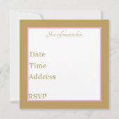 ベビーの最初の誕生日プリンセスゾウ 招待状 (裏面)