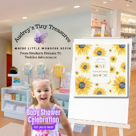 ベビーの最初の誕生日 – 私たちの小さなひまわり スタンダードカクテルナプキン