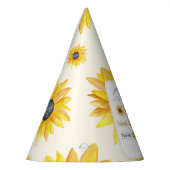 ベビーの最初の誕生日 – 私たちの小さなひまわり パーティーハット (左)