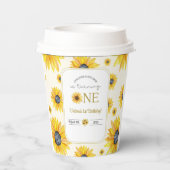 ベビーの最初の誕生日 – 私たちの小さなひまわり 紙コップ (裏面)