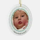 ベビーの最初の足跡オーナメント セラミックオーナメント (右)