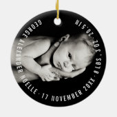 ベビーの最初のOh Soメリー Little Christmas 2の写真 セラミックオーナメント (裏面)