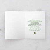 ベビーの最初セントパトリックの日の天恵の祈りの言葉 カード (内部)