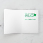 ベビーの最初セントパトリックの日 カード (内部)