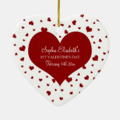 ベビーの最初バレンタインデーの写真のオーナメント セラミックオーナメント (裏面)