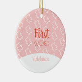 ベビーの最初単語のクリスマスの細事 セラミックオーナメント (右)