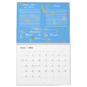 ベビーの最初年の青のカレンダー カレンダー (3月 2026)