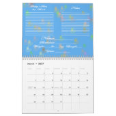 ベビーの最初年の青のカレンダー カレンダー (3月 2027)