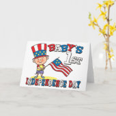 ベビーの最初独立記念日 カード (黄色い花)