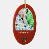 ベビーの最初第1クリスマスのオーナメント セラミックオーナメント (右)