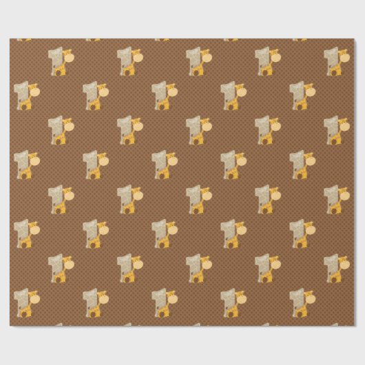 ベビーの最初誕生日|のベビーのキリン|のサファリ ラッピングペーパー (フラット)