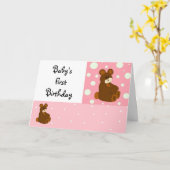 ベビーの最初誕生日 カード (黄色い花)