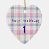 ベビーの最初誕生日 セラミックオーナメント (右)