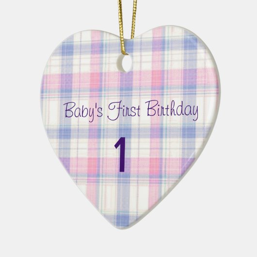 ベビーの最初誕生日 セラミックオーナメント (左)