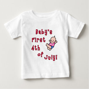 ベビーの最初7月4日プロダクト ベビーTシャツ